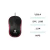 Souris rouge à fil 3D