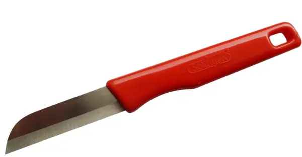Couteau d'épluchage Solingen - Acier inoxydable, manche rouge avec œillet de suspension