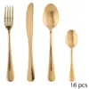menagere inox 16p gold, doré