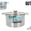 casserole 24cm 55l induction acier avec couvercle