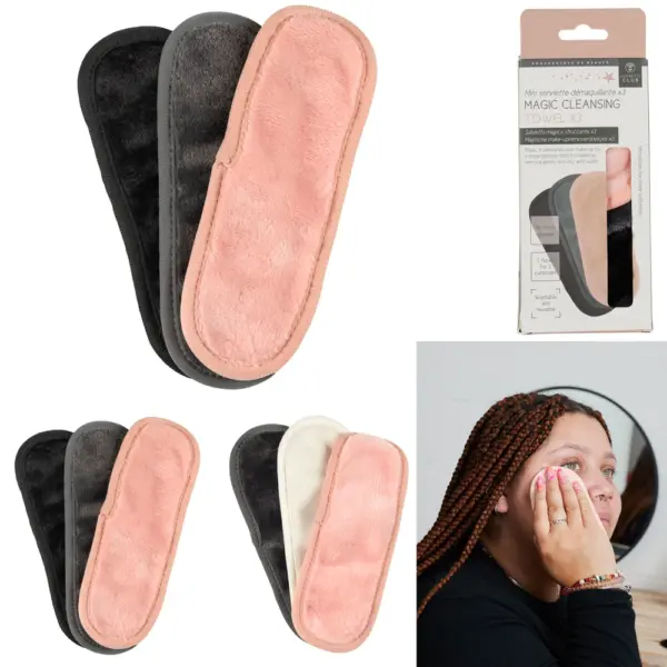 mini serviette lavable démaquillante x3, 2 fois - Image 2